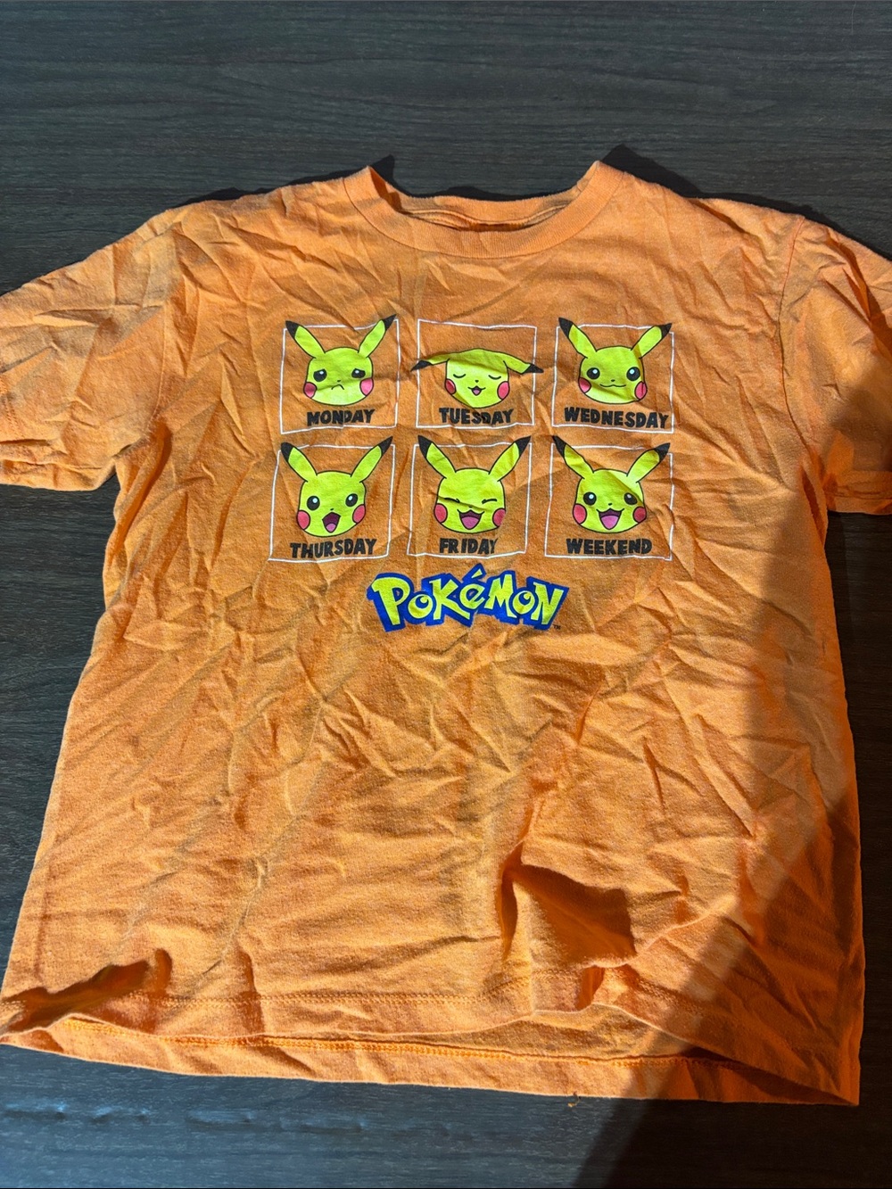 Pokemon Orange Short-Sleeve Pikachu Days Graphic Tee